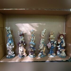 Boyds bears and friends Folkstone Collection Bunny Rabbits 6 figures